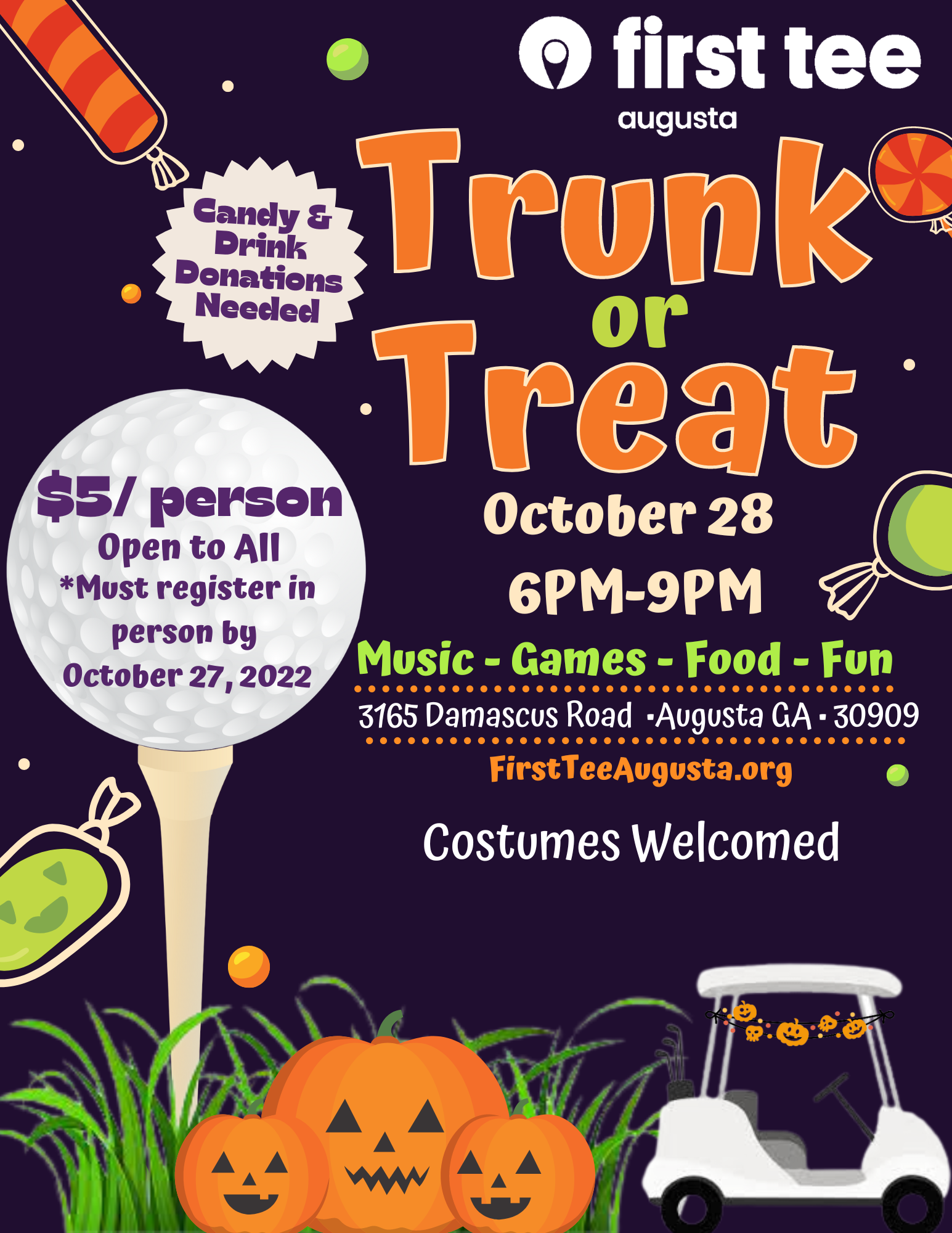 Trunk or Treat - First Tee - Augusta